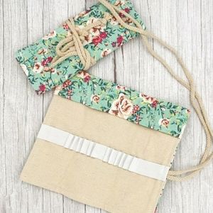 Flower-Print Roll-Up Case
